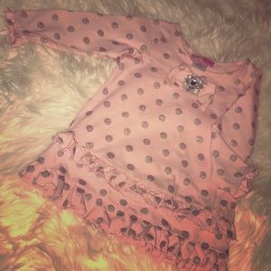 BEAUTIFUL PINK AND GRAY SHIRT WITH GLITTER!!🌸🌸🌸